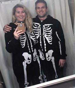 The two coziest skeletons you ever did see.